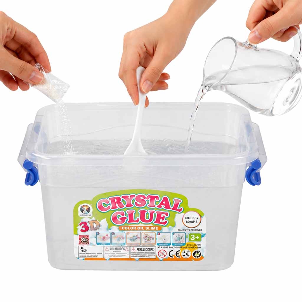 Klej-zel-krysztalowy-3D-crystal-glue-kreatywny-zestaw-w-wiaderku-26el-189872 Klej crystal glue slime 3D zestaw 26el.