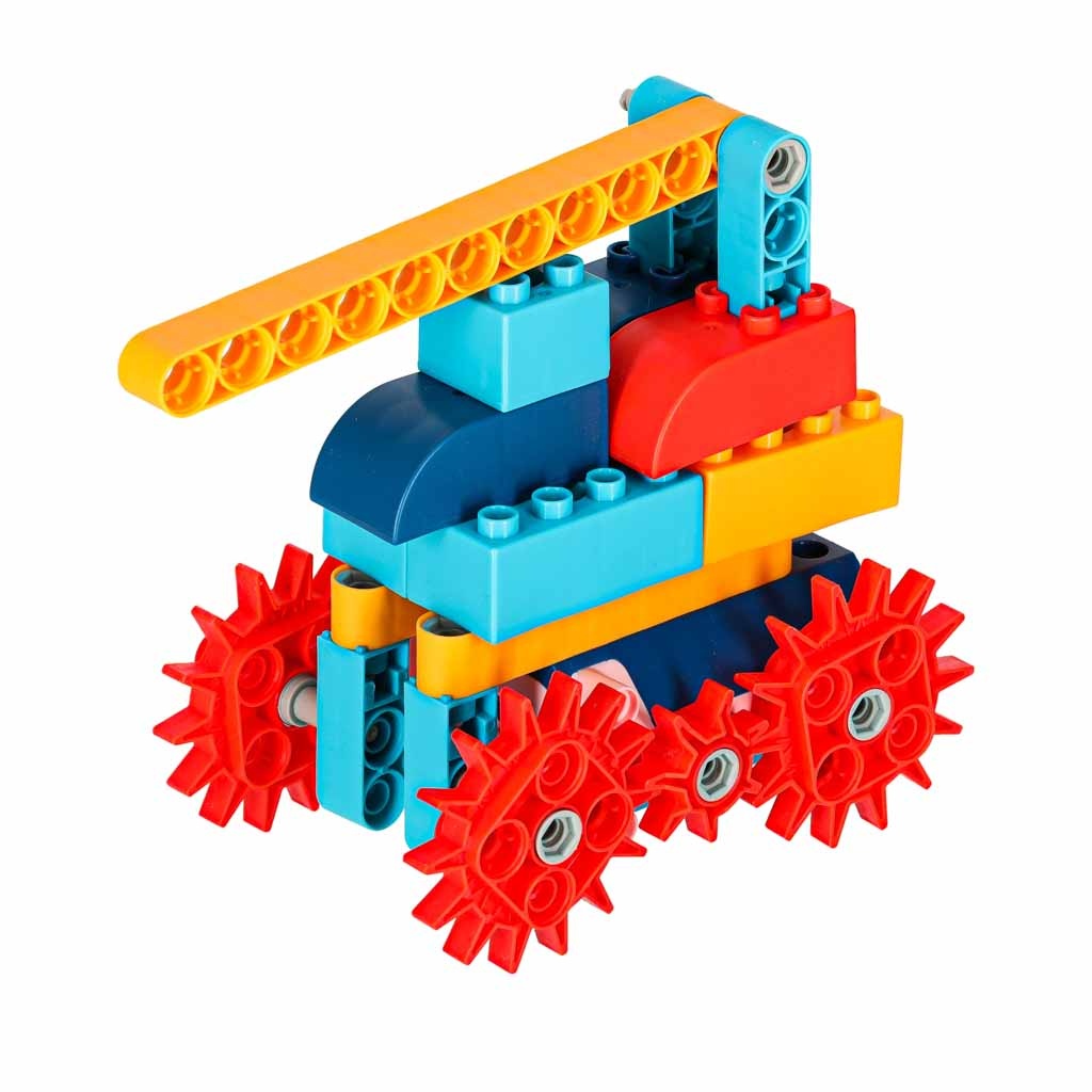 Klocki-konstrukcyjne-STEM-ruchome-modele-USB-116-elementow-179690 Statybinės kaladėlės, judančios su varikliu 116 vnt.