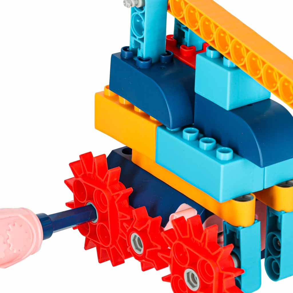 Klocki-konstrukcyjne-STEM-ruchome-modele-USB-116-elementow-179691 Statybinės kaladėlės, judančios su varikliu 116 vnt.