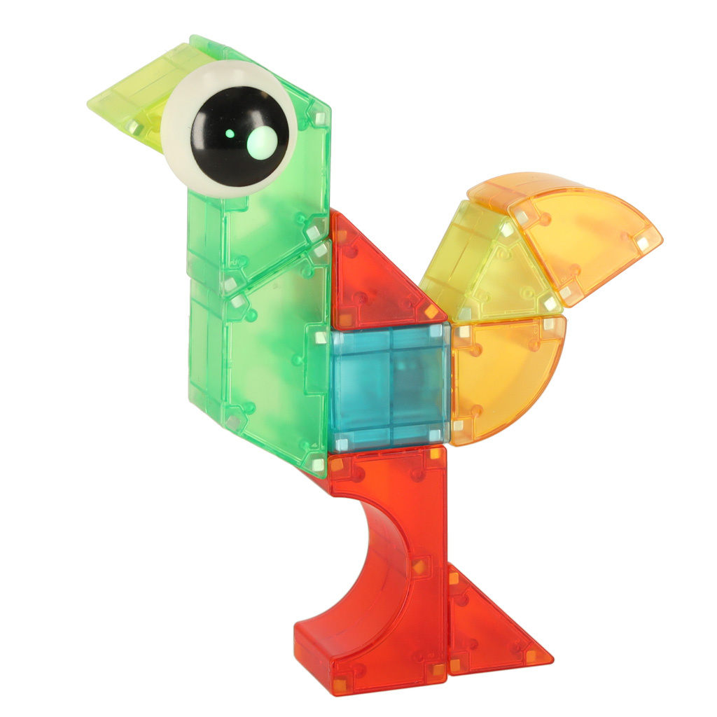 Magnetinė konstrukcija blokuoja šviečiančias 3D figūras 32el.