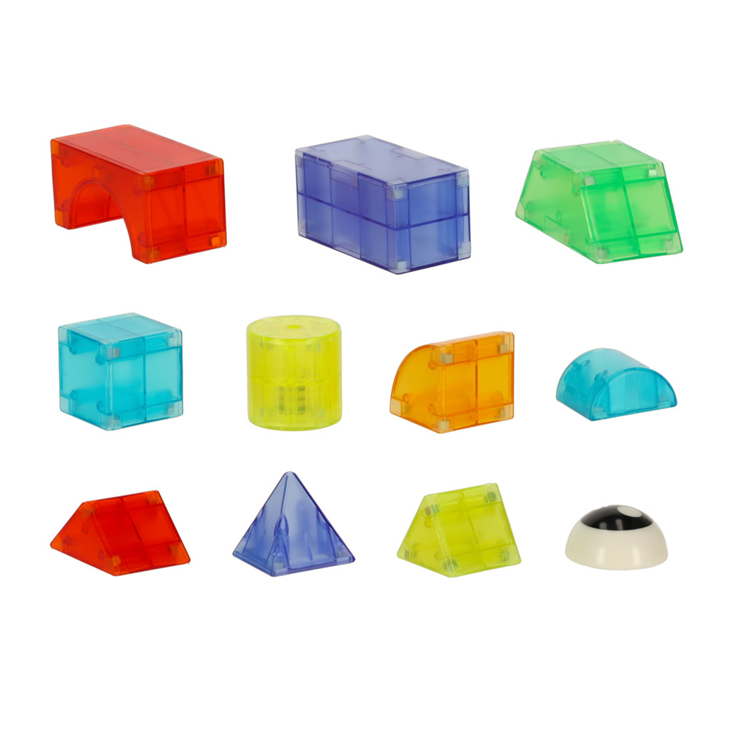 Magnetinė konstrukcija blokuoja šviečiančias 3D figūras 32el.