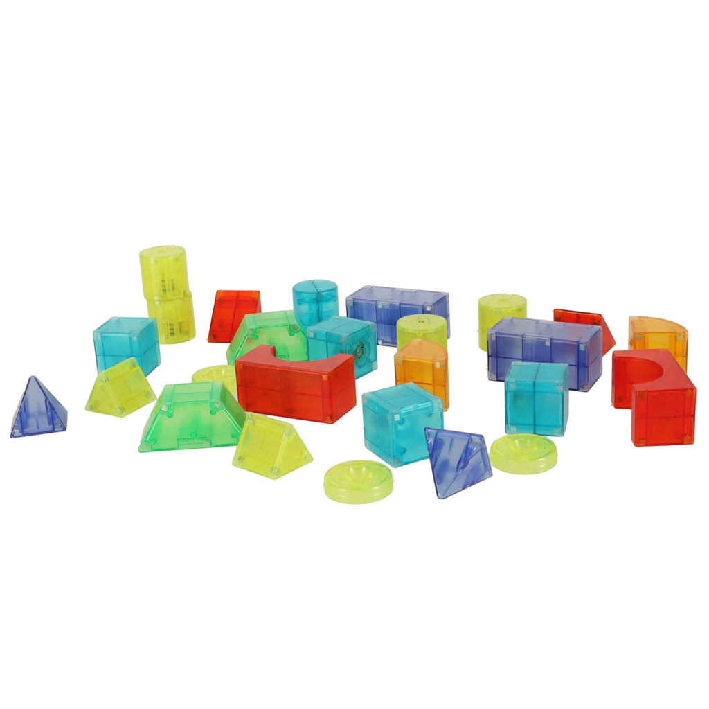 Magnetinė konstrukcija blokuoja šviečiančias 3D figūras 32el.