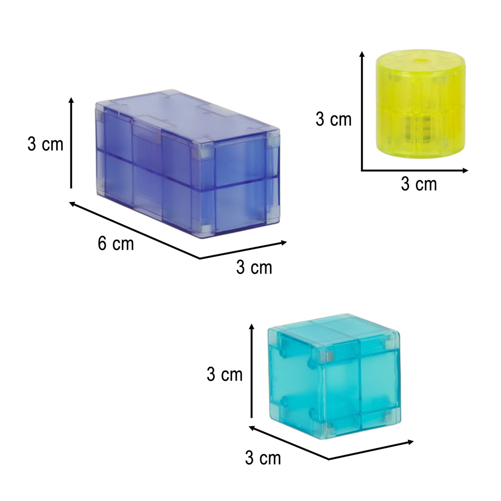 Magnetinė konstrukcija blokuoja šviečiančias 3D figūras 32el.