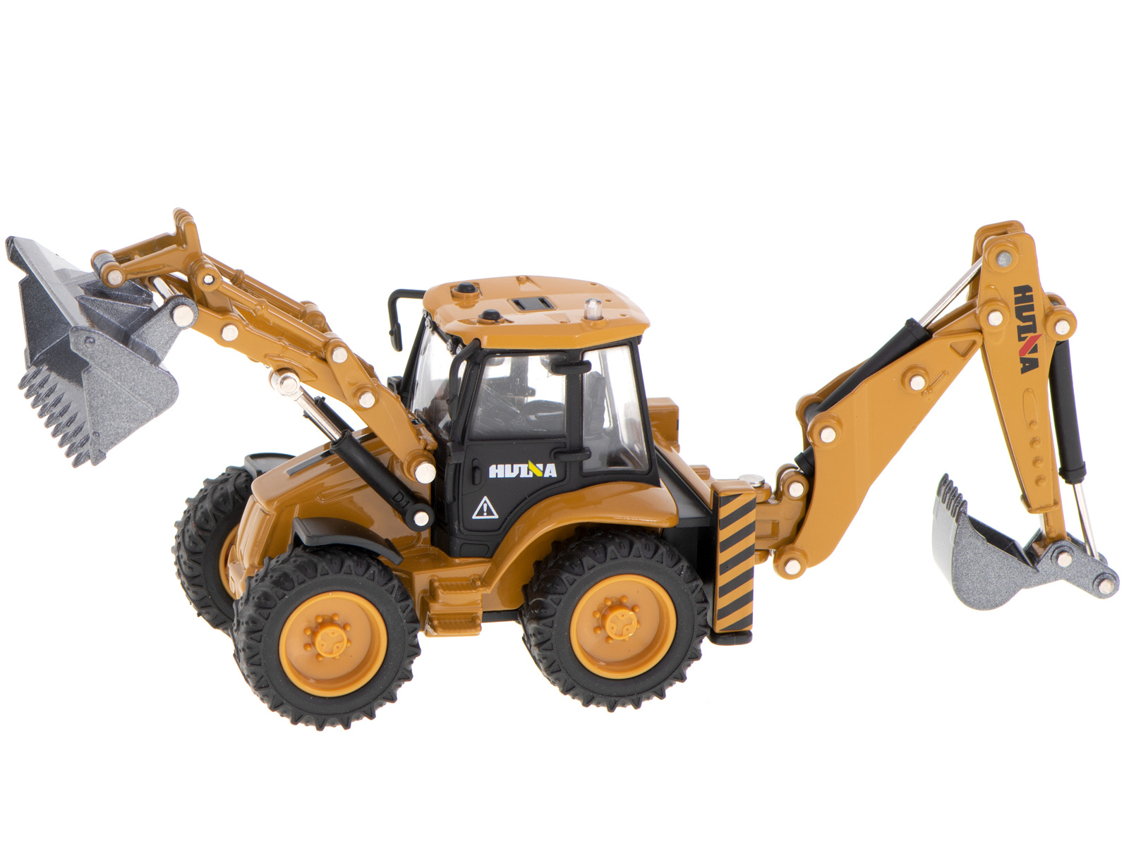 Koparka-ladowarka-spychacz-z-lyzka-model-z-metalu-Die-Cast-H-toys-1-50-943611 Ekskavatorius-krautuvas buldozeris su kaušu Metalinis liejimo modelis H-toys 1704 1:50