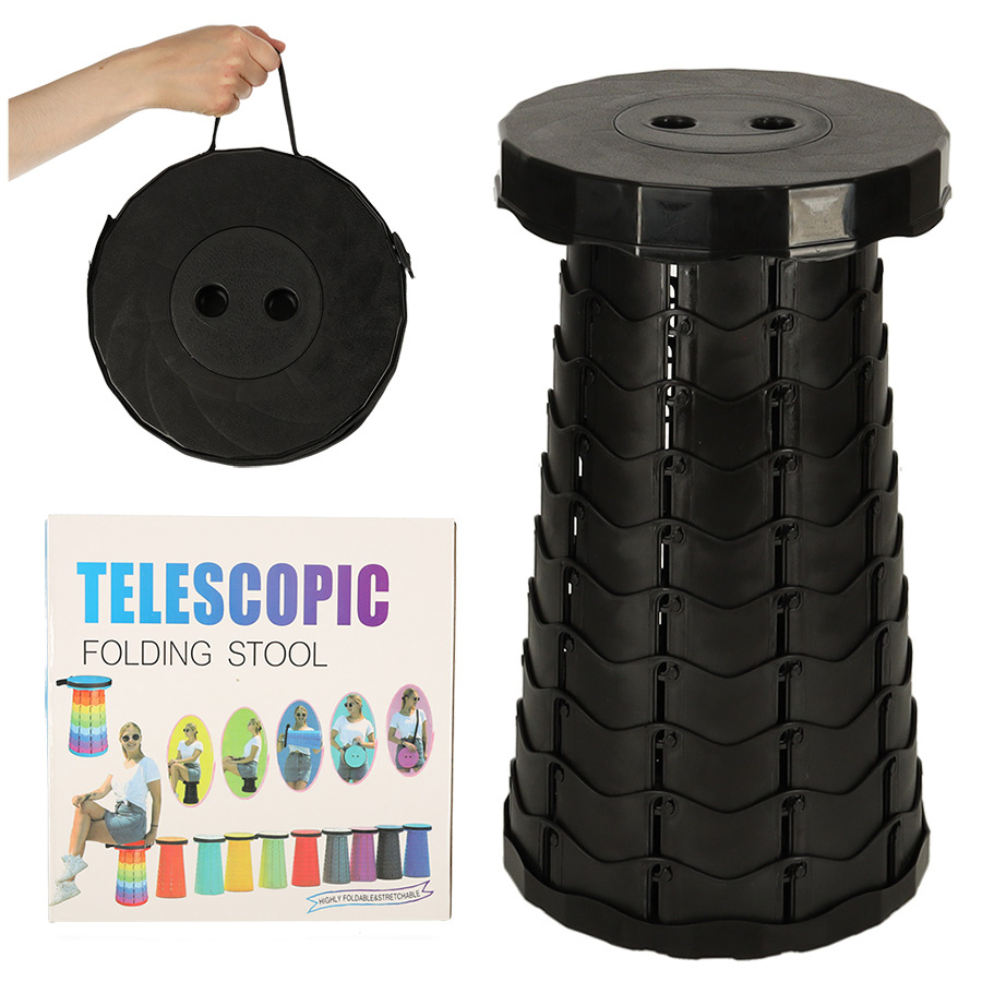 Krzeslo-skladane-rozkladany-stolek-taboret-czarny-135315 Sulankstoma kėdė sulankstoma taburetė taburetė juoda