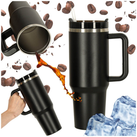 Kubek-termiczny-ze-slomka-i-uchwytem-termos-1200ml-czarny-174012 Termo puodelis su šiaudeliu ir rankenėle termosas 1200ml juodas