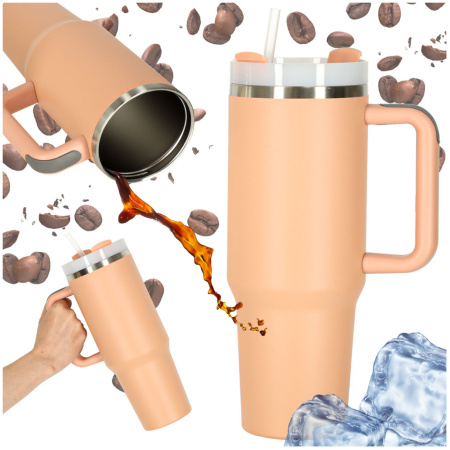 Kubek-termiczny-ze-slomka-i-uchwytem-termos-1200ml-roz-pudrowy-174129 Termo puodelis su šiaudeliu ir rankenėle termosas 1200ml pudros rožinės spalvos