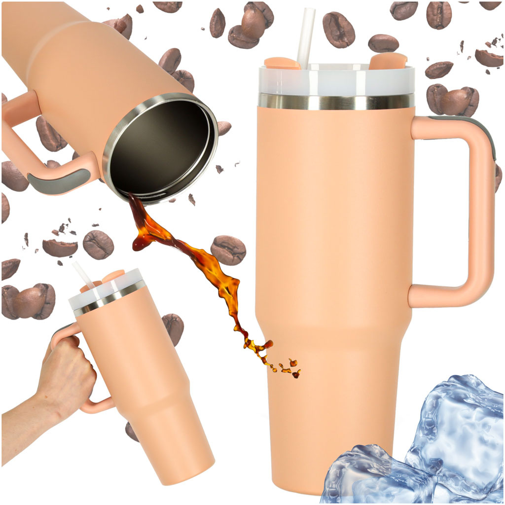 Kubek-termiczny-ze-slomka-i-uchwytem-termos-1200ml-roz-pudrowy-174129 Termo puodelis su šiaudeliu ir rankenėle termosas 1200ml pudros rožinės spalvos