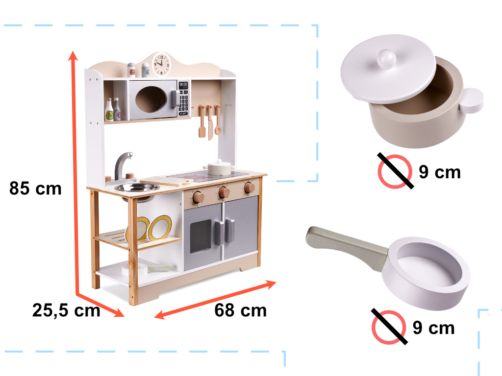 KX5548_1 Kuchnia drewniana MDF LULILO Kuko + akcesoria 3 LULILO vaikiška medinė virtuvė MDF KUKETO + priedai