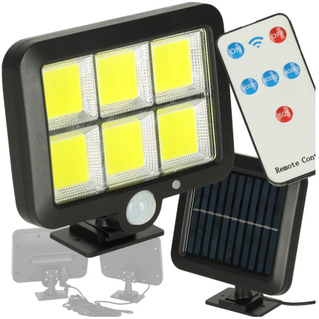 Saulės judesio ir sutemų jutiklio lempa 120 LED