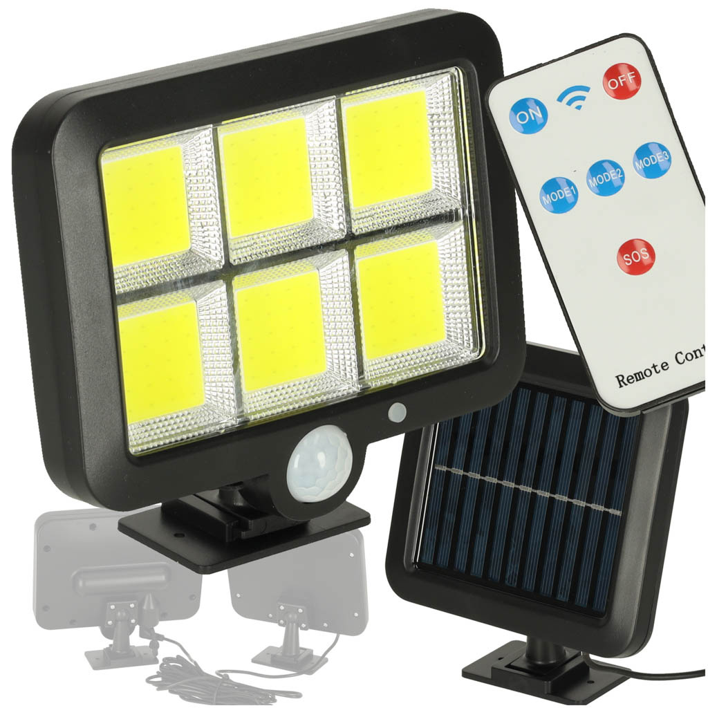 Lampa-solarna-czujnik-ruchu-i-zmierzchu-120-LED-171675 Saulės judesio ir sutemų jutiklio lempa 120 LED