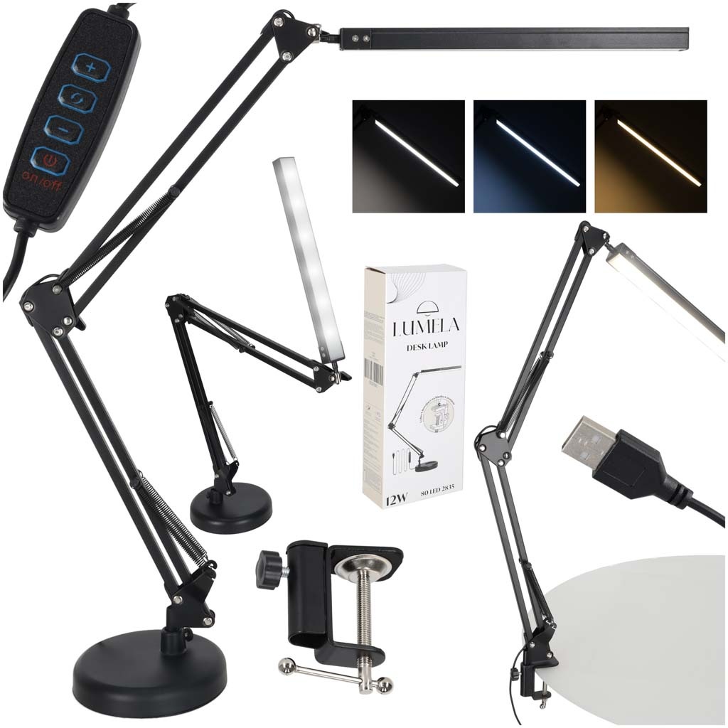 Lampka-na-biurko-biurkowa-LED-USB-obrotowy-wysiegnik-2-sposoby-mocowania-176486 LED stalinis šviestuvas USB pasukama rankena 2 tvirtinimo būdai