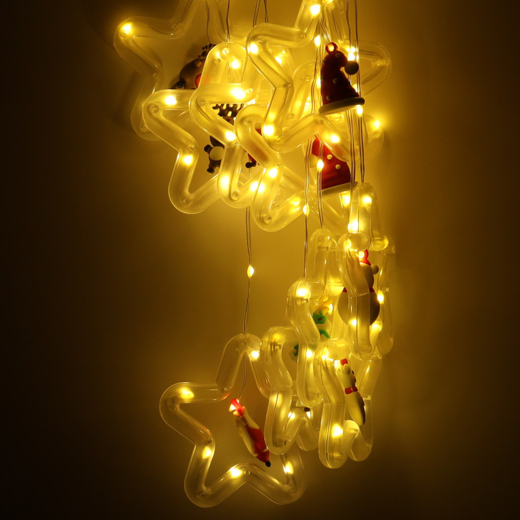 Lampki-LED-kurtyna-z-figurkami-Boze-Narodzenie-3m-125LED-10-zarowek-cieply-bialy-zasilanie-sieciowe-143191 LED užuolaidų žibintai su figūromis 3 m 125LED šiltai baltos spalvos