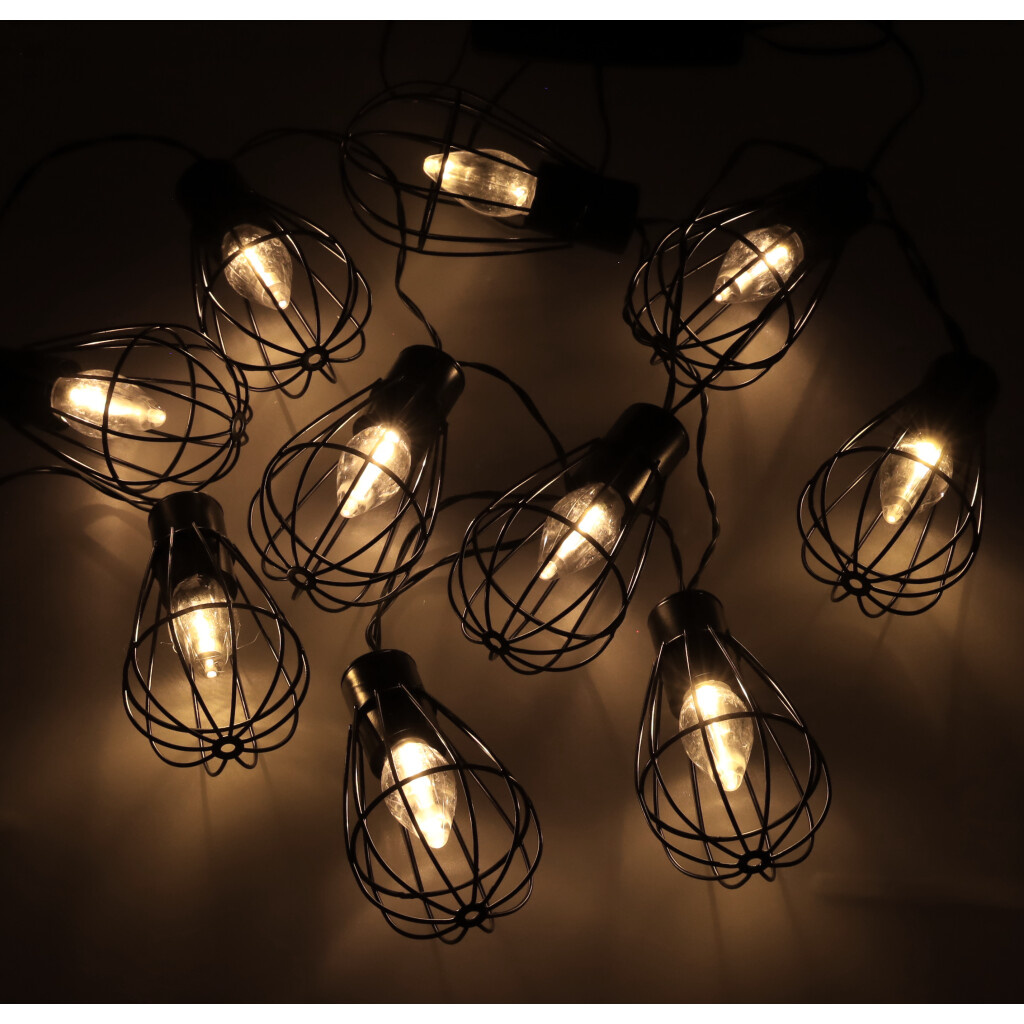 Lampki-ogrodowe-solarne-zarowki-girlanda-loft-10LED-132512 Sodo žibintai saulės lempučių girlianda palėpėje 10LED