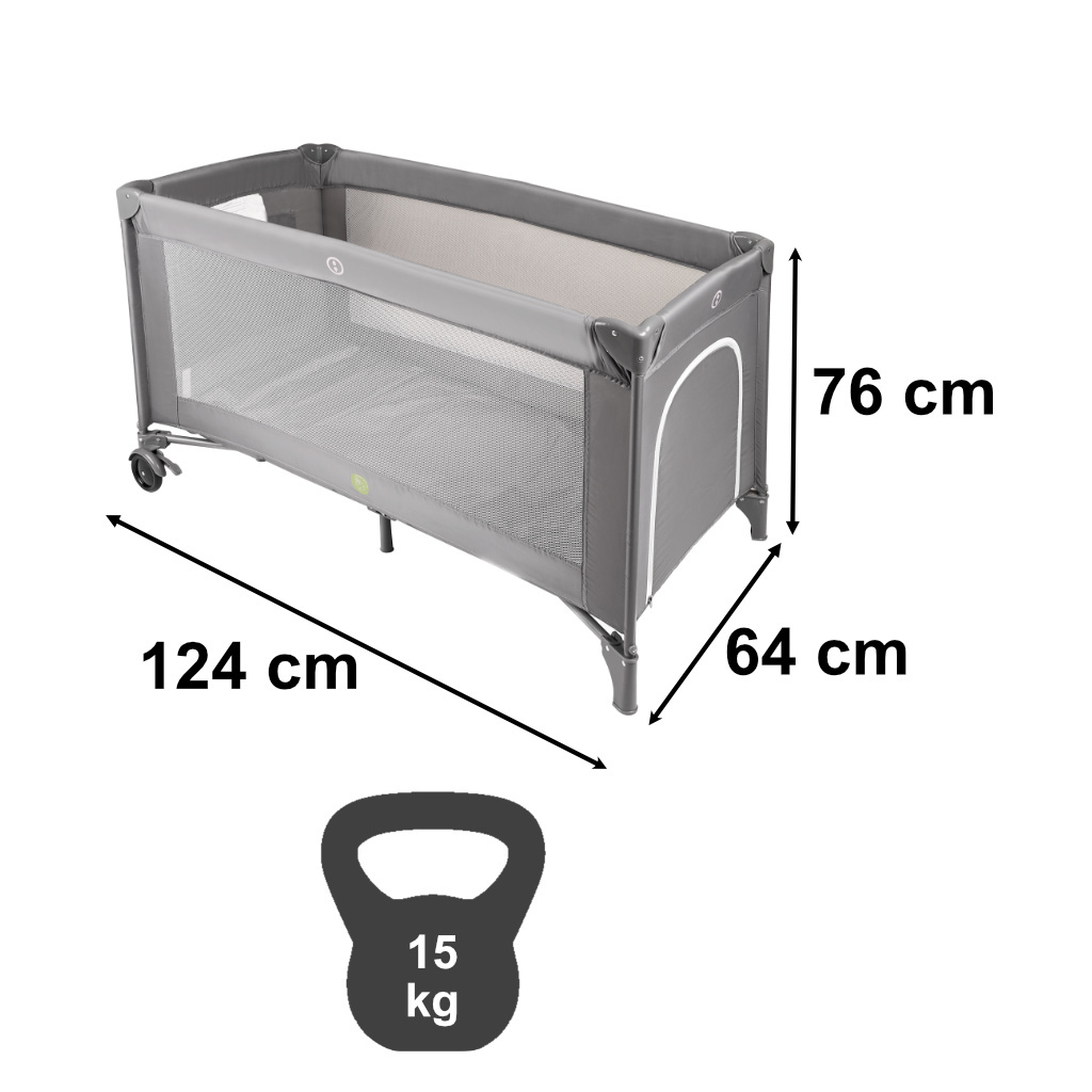 Lozeczko-dzieciece-turystyczne-skladane-z-materacem-max-15kg-177165 Kelioninė lovelė sulankstomas lovelės čiužinys 2in1