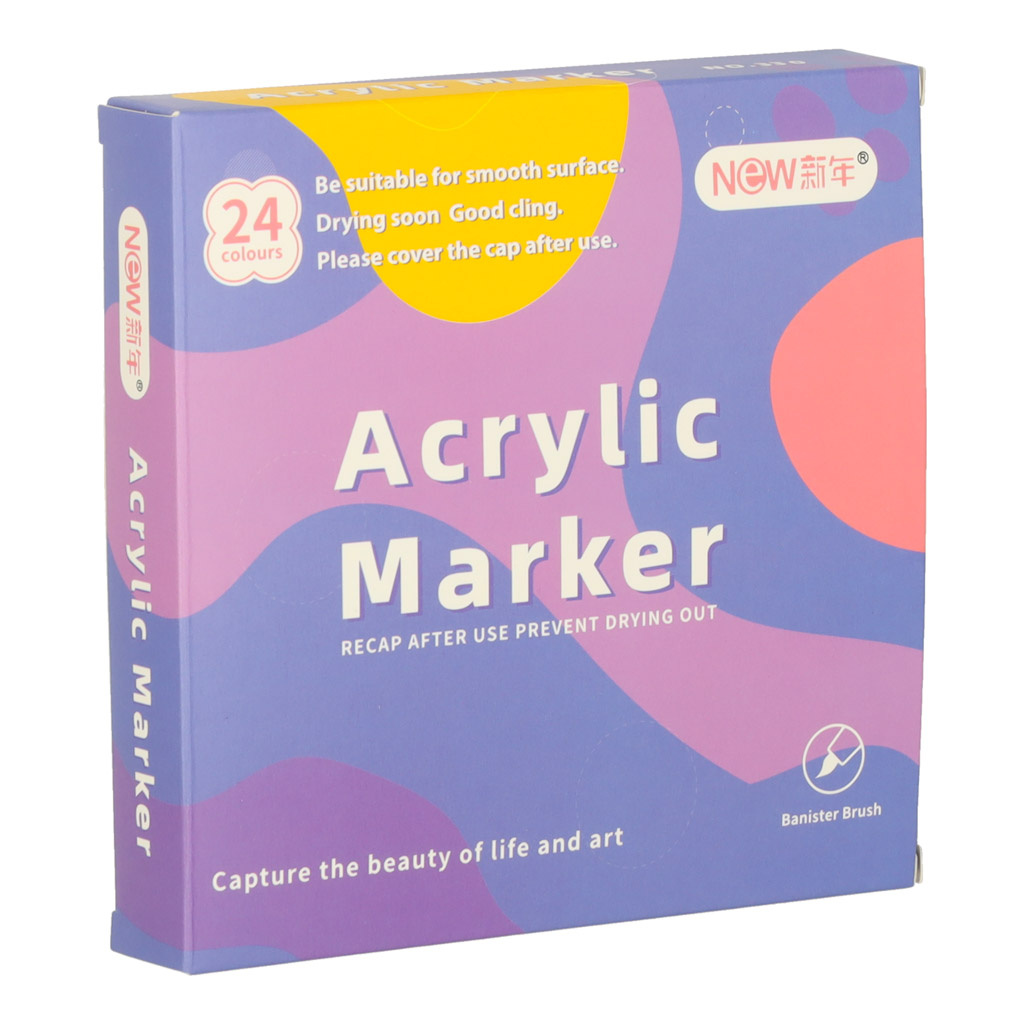 Markery-akrylowe-do-tkanin-kamieni-pisaki-flamastry-mazaki-wodoodporne-DIY-24-szt-167782 Akriliniai audinių žymekliai akmeniniai žymekliai "pasidaryk pats" vandeniui atsparūs žymekliai 24 vnt.