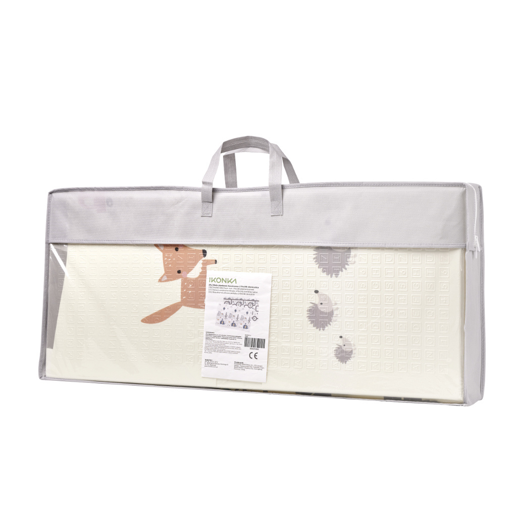 4503_4 Mata edukacyjna składana piankowa dwustronna 179x198cm u Mokomasis sulankstomas dvipusis putplasčio kilimėlis 180 x 200 cm gatvė / miškas