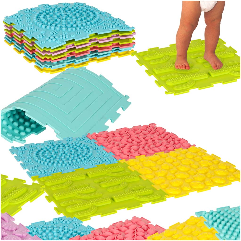 Mata-sensoryczna-puzzle-montessori-do-masazu-stop-8-elementow-pastelowe-172115 Sensorinis kilimėlis montessori pėdų masažo dėlionė 8 dalių pastelinės spalvos