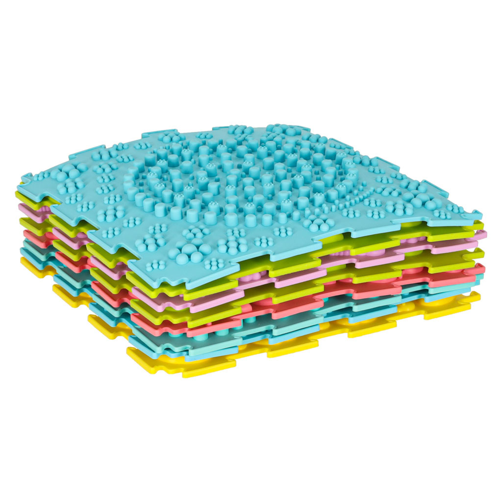 Mata-sensoryczna-puzzle-montessori-do-masazu-stop-8-elementow-pastelowe-172116 Sensorinis kilimėlis montessori pėdų masažo dėlionė 8 dalių pastelinės spalvos