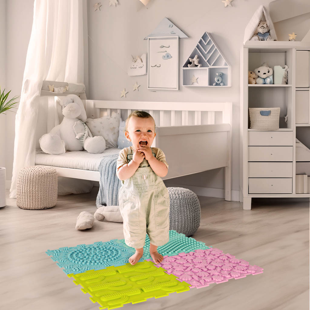Mata-sensoryczna-puzzle-montessori-do-masazu-stop-8-elementow-pastelowe-172131 Sensorinis kilimėlis montessori pėdų masažo dėlionė 8 dalių pastelinės spalvos