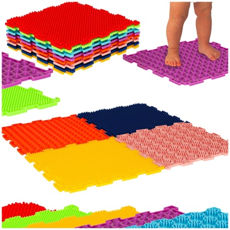 Mata-sensoryczne-puzzle-montessori-do-masazu-stop-8-elementow-171912 Sensorinis kilimėlis montessori pėdų masažo dėlionė 8 dalių spalvinga