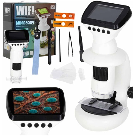 Mikroskop-elektronowy-wifi-USB-ekran-LCD-200x-1000x-179619 Skaitmeninis elektroninis mikroskopas wifi USB ekranas LCD 200x 1000x priedai