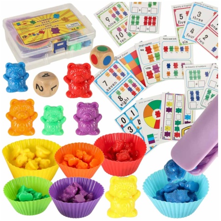 Misie-edukacyjne-nauka-liczenia-montessori-44el-149482 Meškiukai, mokantys skaičiuoti montessori 44el.