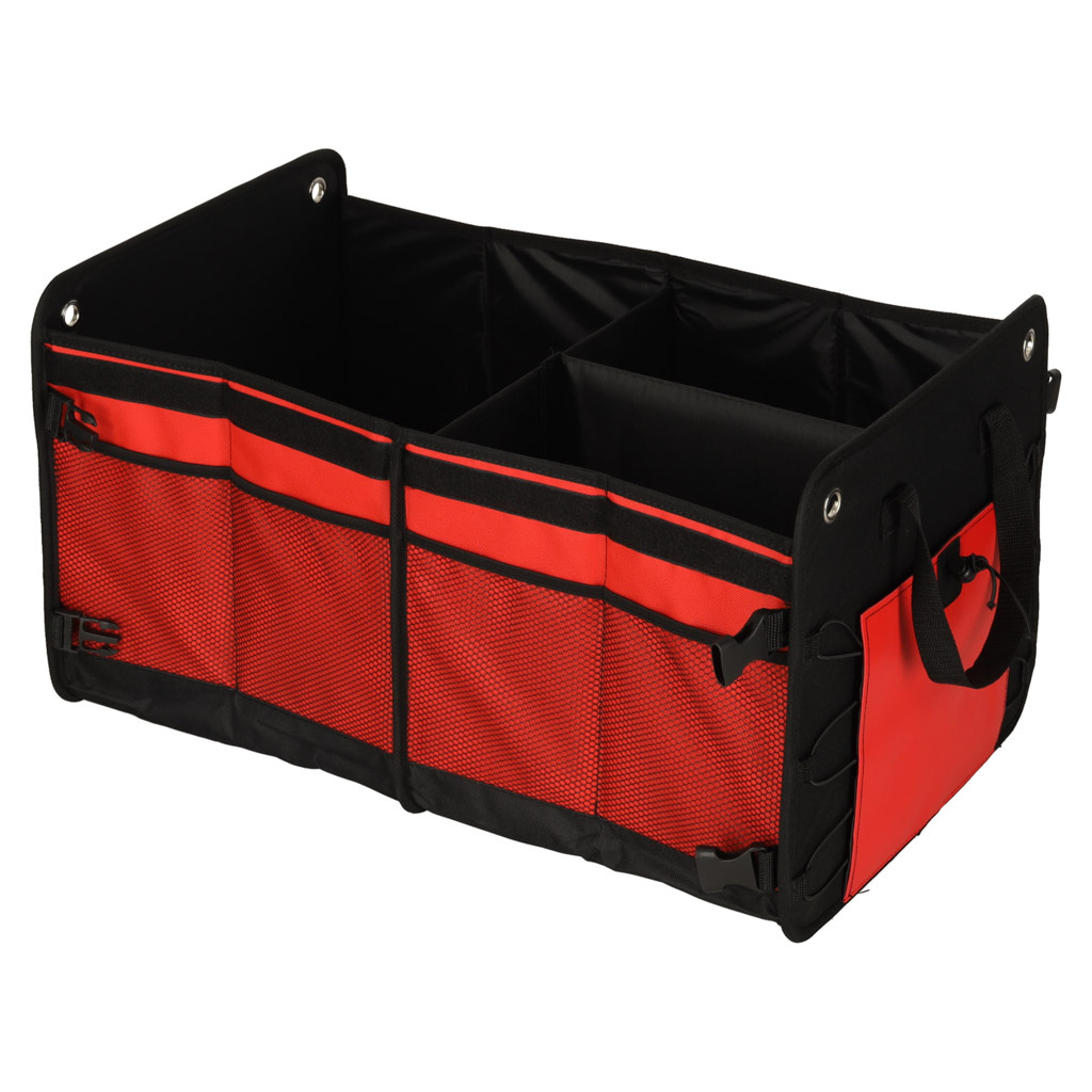 Organizer-do-bagaznika-torba-do-samochodu-58x37x32-172931 Automobilio bagažinės organizatoriaus krepšys juodai raudonas 58x37x32