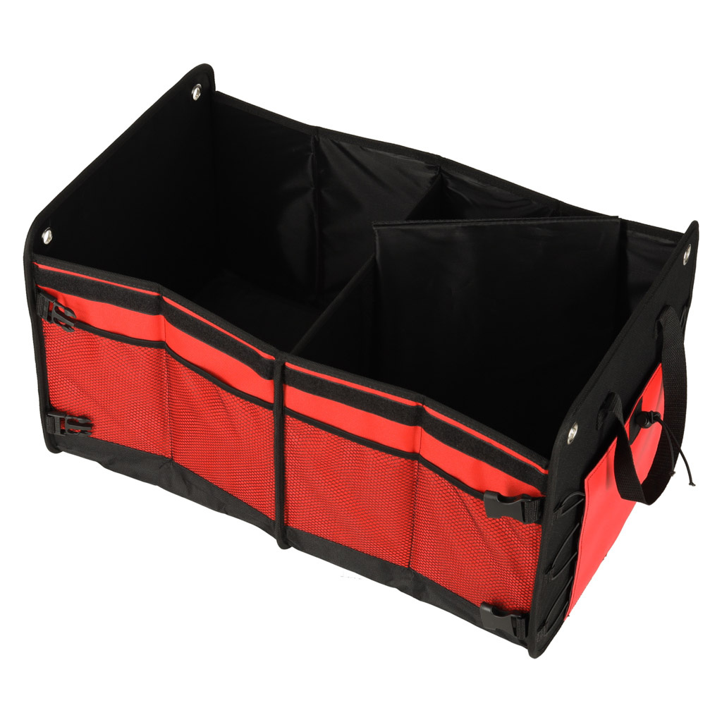 Organizer-do-bagaznika-torba-do-samochodu-58x37x32-172933 Automobilio bagažinės organizatoriaus krepšys juodai raudonas 58x37x32