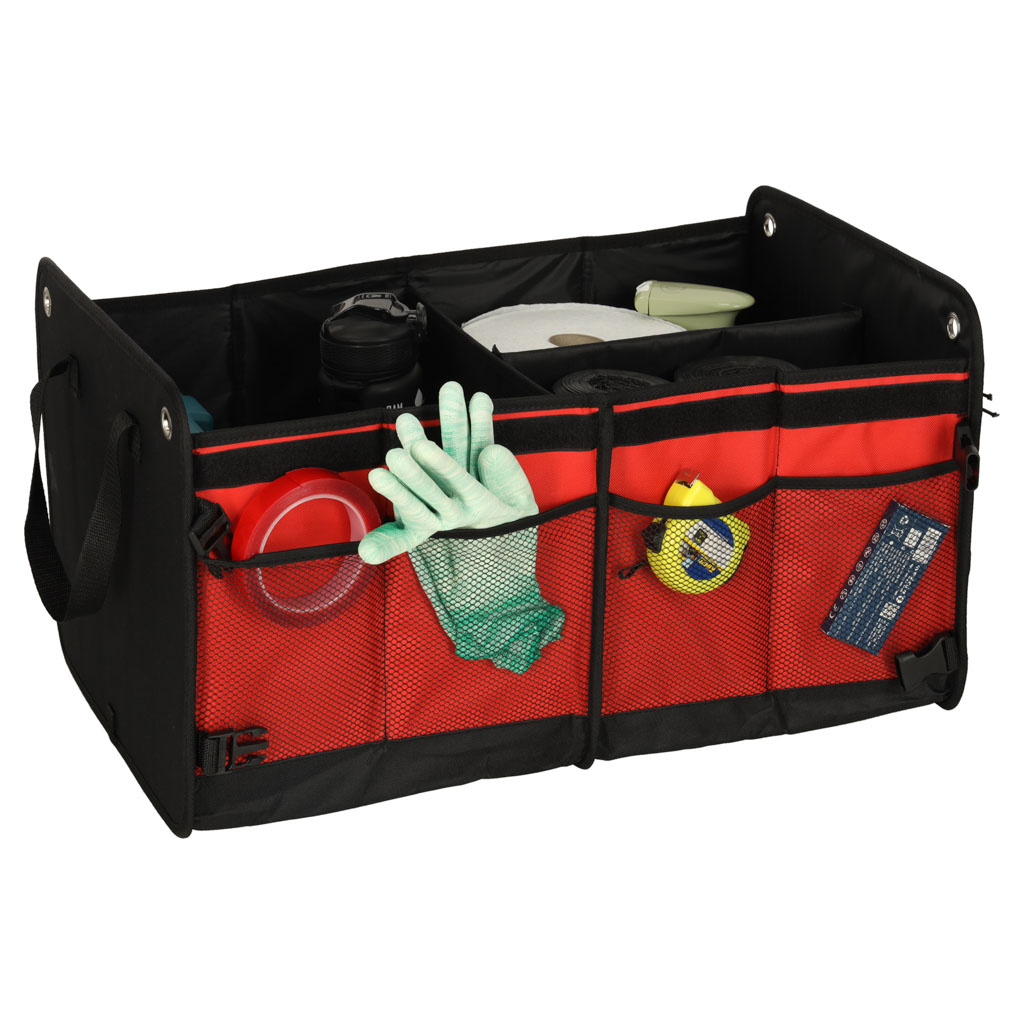 Organizer-do-bagaznika-torba-do-samochodu-58x37x32-172935 Automobilio bagažinės organizatoriaus krepšys juodai raudonas 58x37x32