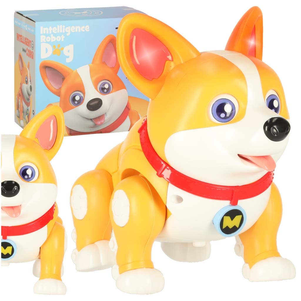 Pies-piesek-interaktywny-robot-Corgi-swiecace-uszy-muzyka-173682 Šuo šuo interaktyvus robotas Corgi šviečiančios ausys muzika