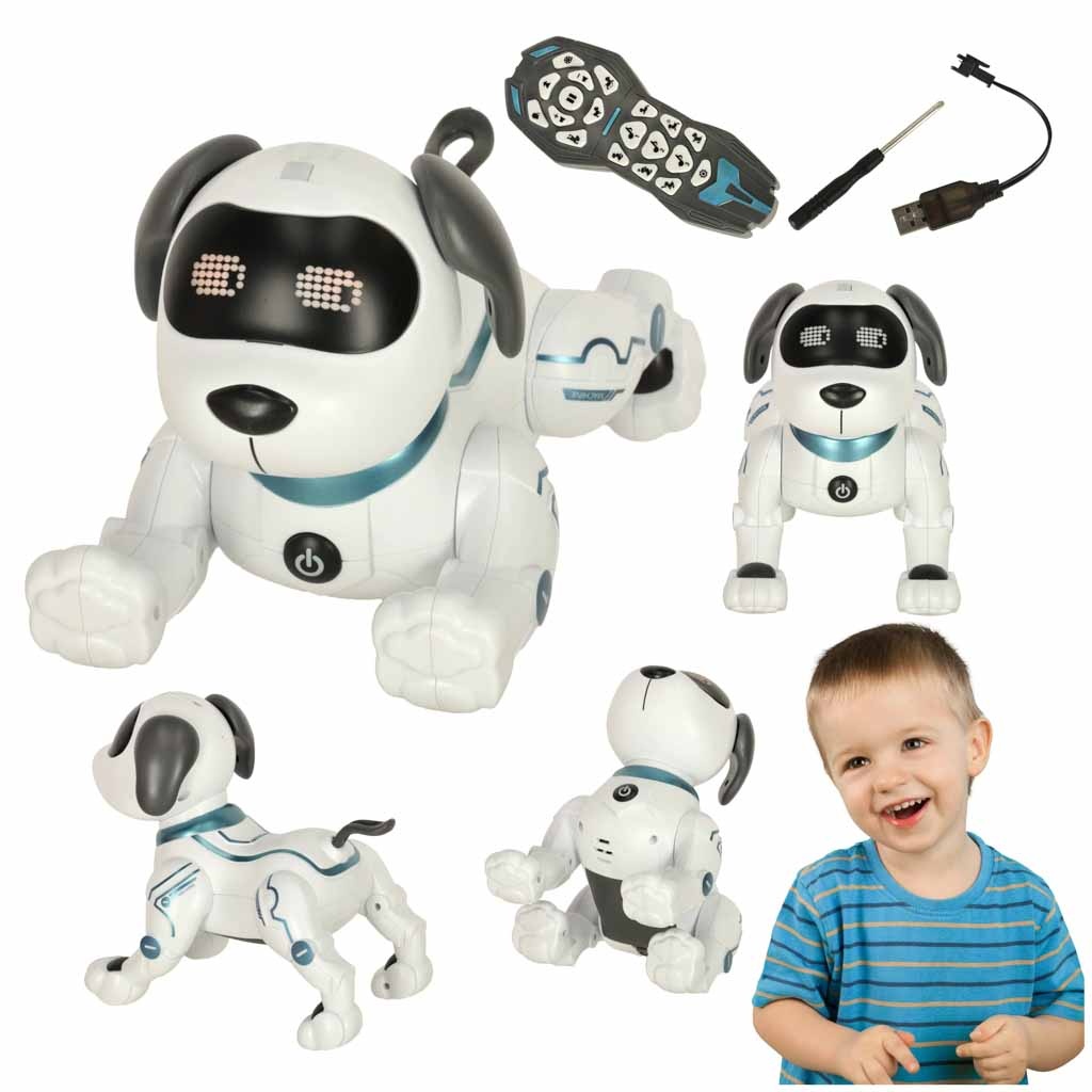 Interaktyvus šuns nuotolinio valdymo RC robotas šokinėja dainuoja