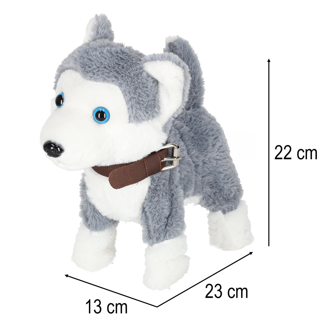 Piesek-interaktywny-na-smyczy-szczeka-chodzi-rusza-ogonem-Husky-175363 Interaktyvus šuo ant pavadėlio barksas pasivaikščiojimai vizgina uodegą haskis