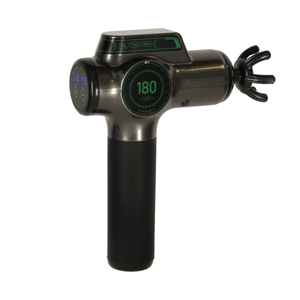 Pistolet-do-masazu-masazer-do-plecow-ciala-wyswietlacz-LED-8w1-160760 Masažo pistoletas kūno nugaros masažuoklis LED ekranas 8in1