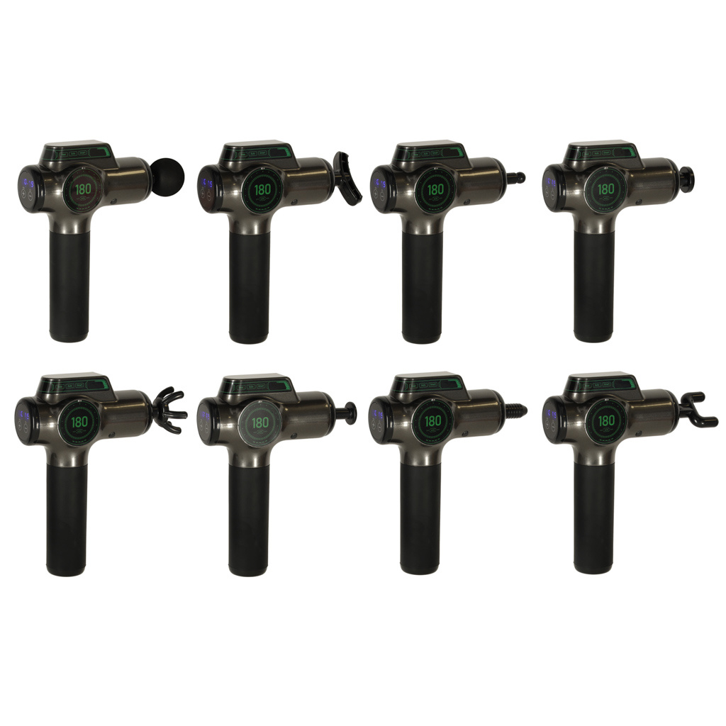 Pistolet-do-masazu-masazer-do-plecow-ciala-wyswietlacz-LED-8w1-160761 Masažo pistoletas kūno nugaros masažuoklis LED ekranas 8in1