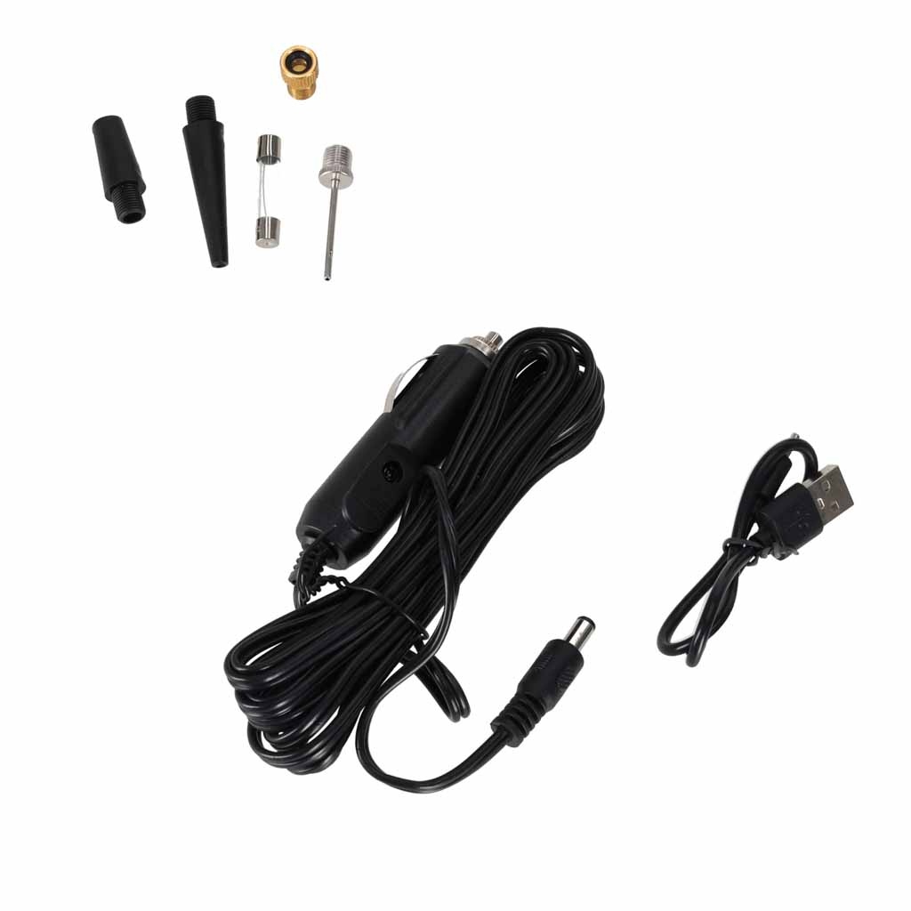 Pompka-rowerowa-elektryczna-samochodowa-powerbank-USB-179771 Elektrinis dviračių siurblys automobilio powerbank USB