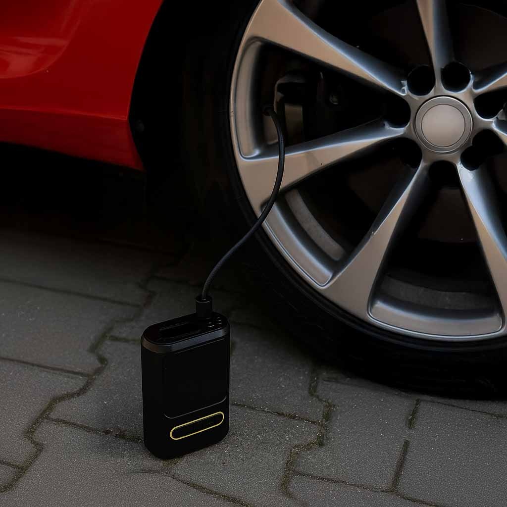 Pompka-rowerowa-elektryczna-samochodowa-powerbank-USB-179772 Elektrinis dviračių siurblys automobilio powerbank USB