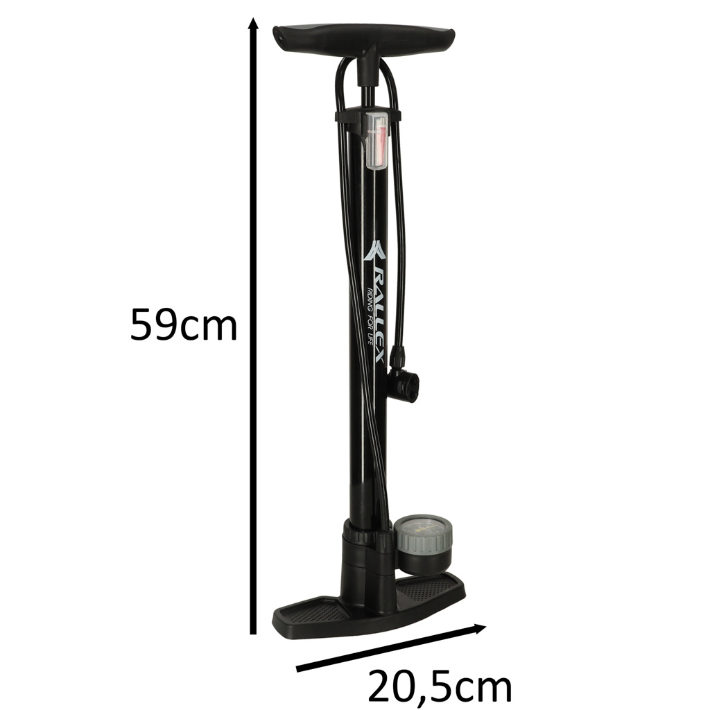 Pompka-rowerowa-stacjonarna-nozna-do-roweru-11-bar-154352 RALLEX dviračių kojinė pompa su 11bar manometru