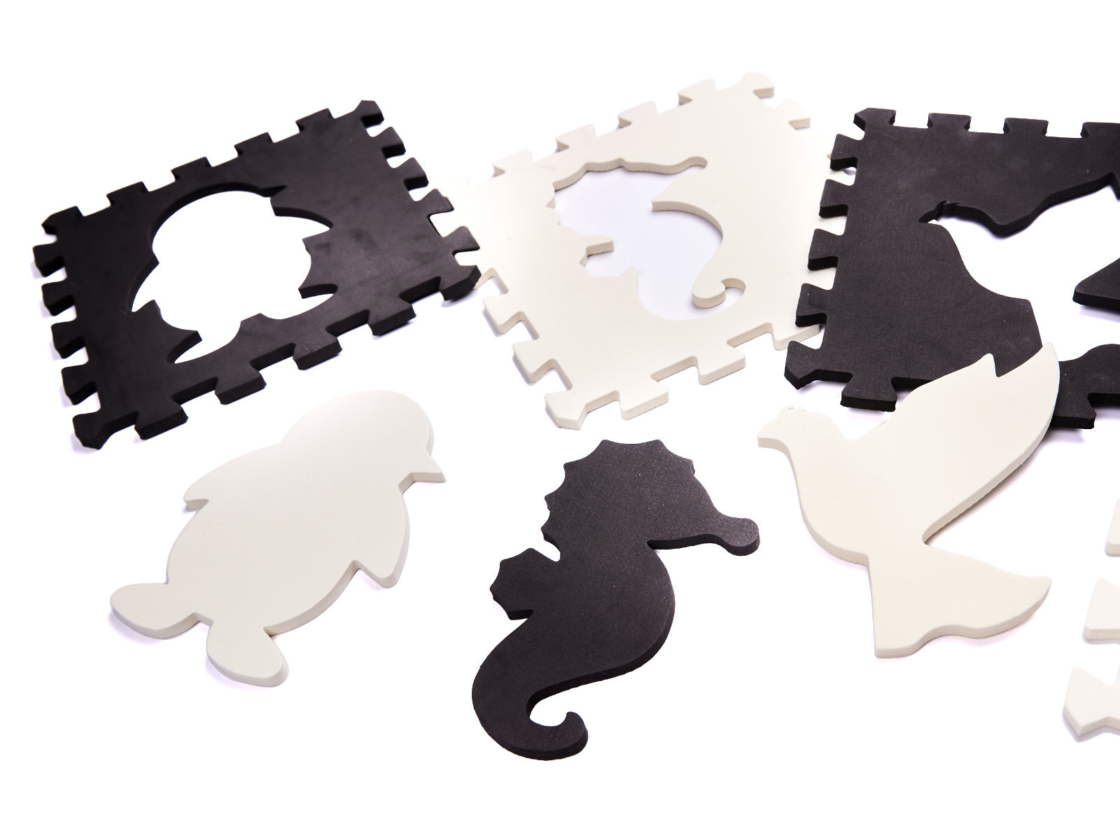 KX6270 Puzzle piankowe mata dla dzieci 25el. czarno-białe 7 Putplasčio dėlionės kilimėlis / žaidimų kilimėlis vaikams 25 vnt. juodai baltos spalvos