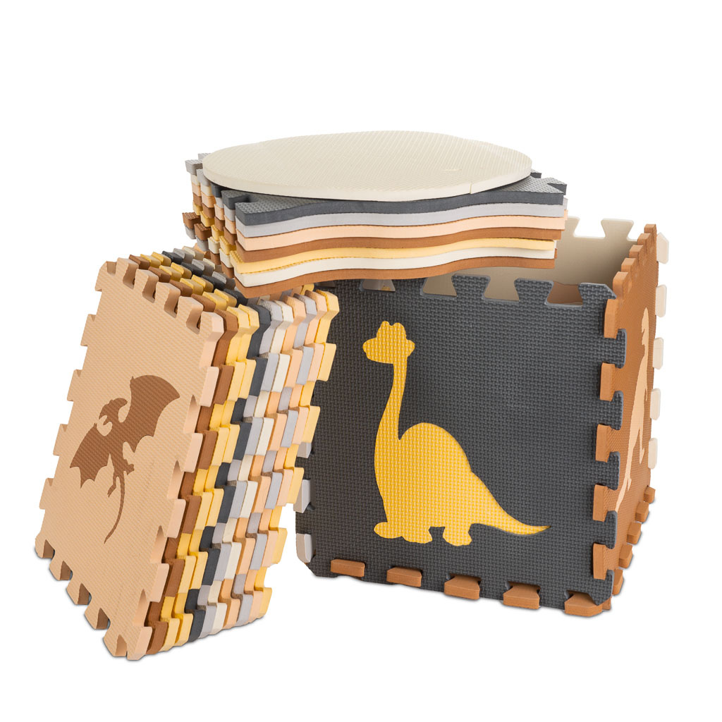 Puzzle-piankowe-mata-kojec-36el-dinozaury-143cm-x-143cm-x1cm-1054182 Putų dėlionės kilimėlis / žaidimų kilimėlis 36el. dinozaurai 143cm x 143cm x1cm