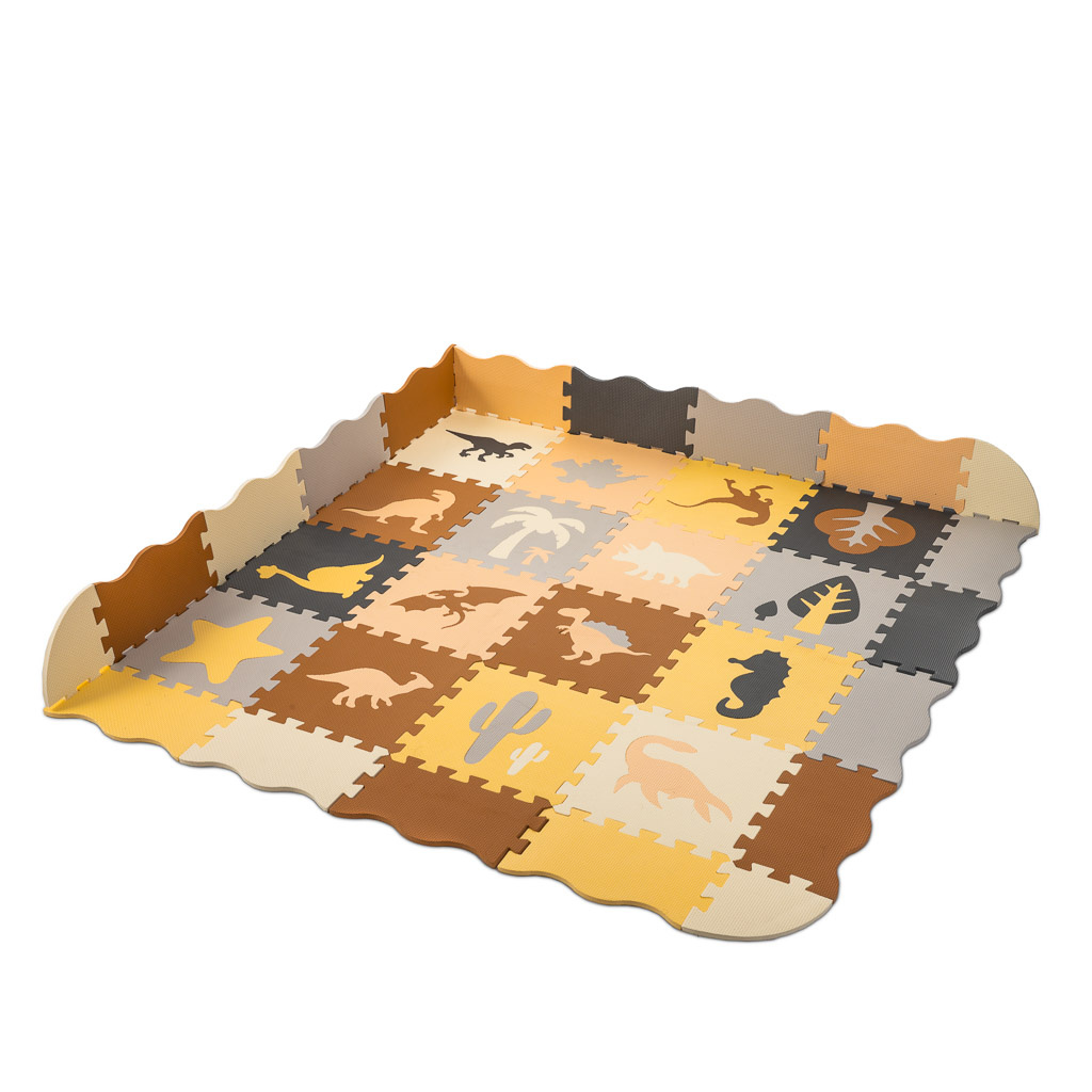 Puzzle-piankowe-mata-kojec-36el-dinozaury-143cm-x-143cm-x1cm-1054232 Putų dėlionės kilimėlis / žaidimų kilimėlis 36el. dinozaurai 143cm x 143cm x1cm