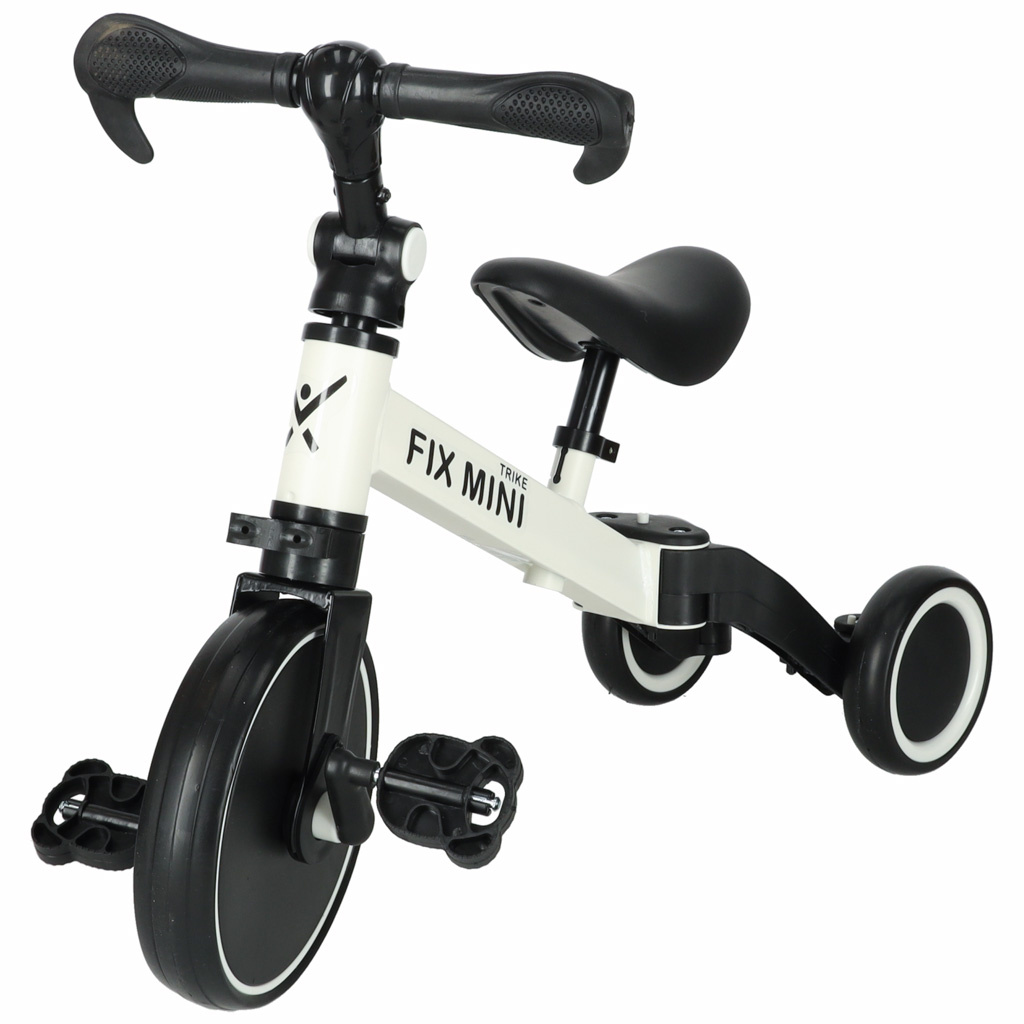 Rowerek-Trike-Fix-Mini-biegowy-trojkolowy-3w1-z-pedalami-bialy-167080 Trike Fix Mini krosinis triratukas 3in1 su pedalais baltas