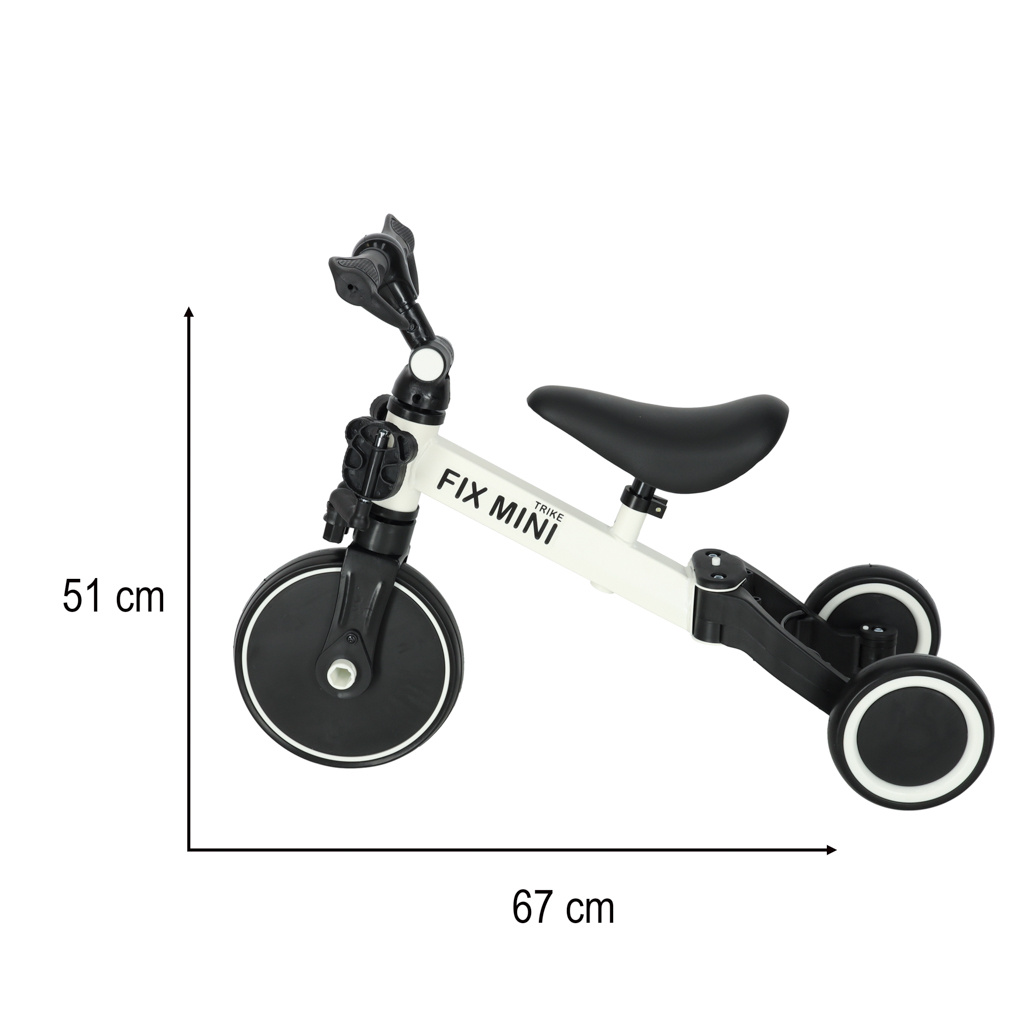 Rowerek-Trike-Fix-Mini-biegowy-trojkolowy-3w1-z-pedalami-bialy-167087 Trike Fix Mini krosinis triratukas 3in1 su pedalais baltas