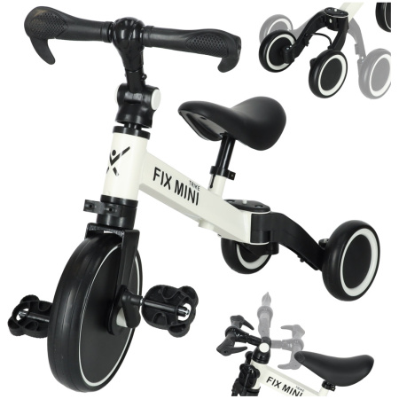 Rowerek-Trike-Fix-Mini-biegowy-trojkolowy-3w1-z-pedalami-bialy-167705 Trike Fix Mini krosinis triratukas 3in1 su pedalais baltas