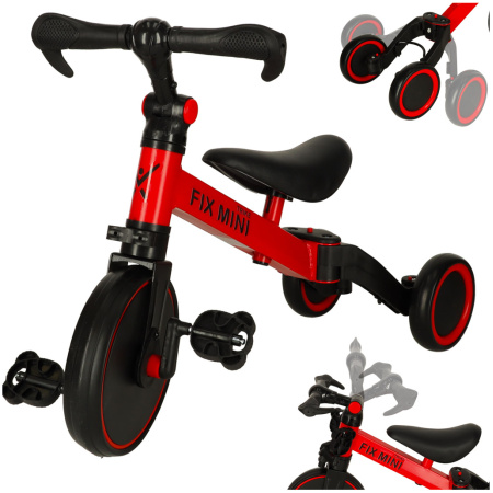 Rowerek-Trike-Fix-Mini-biegowy-trojkolowy-3w1-z-pedalami-czerwony-167704 Trike Fix Mini krosinis triratukas 3in1 su pedalais raudonos spalvos