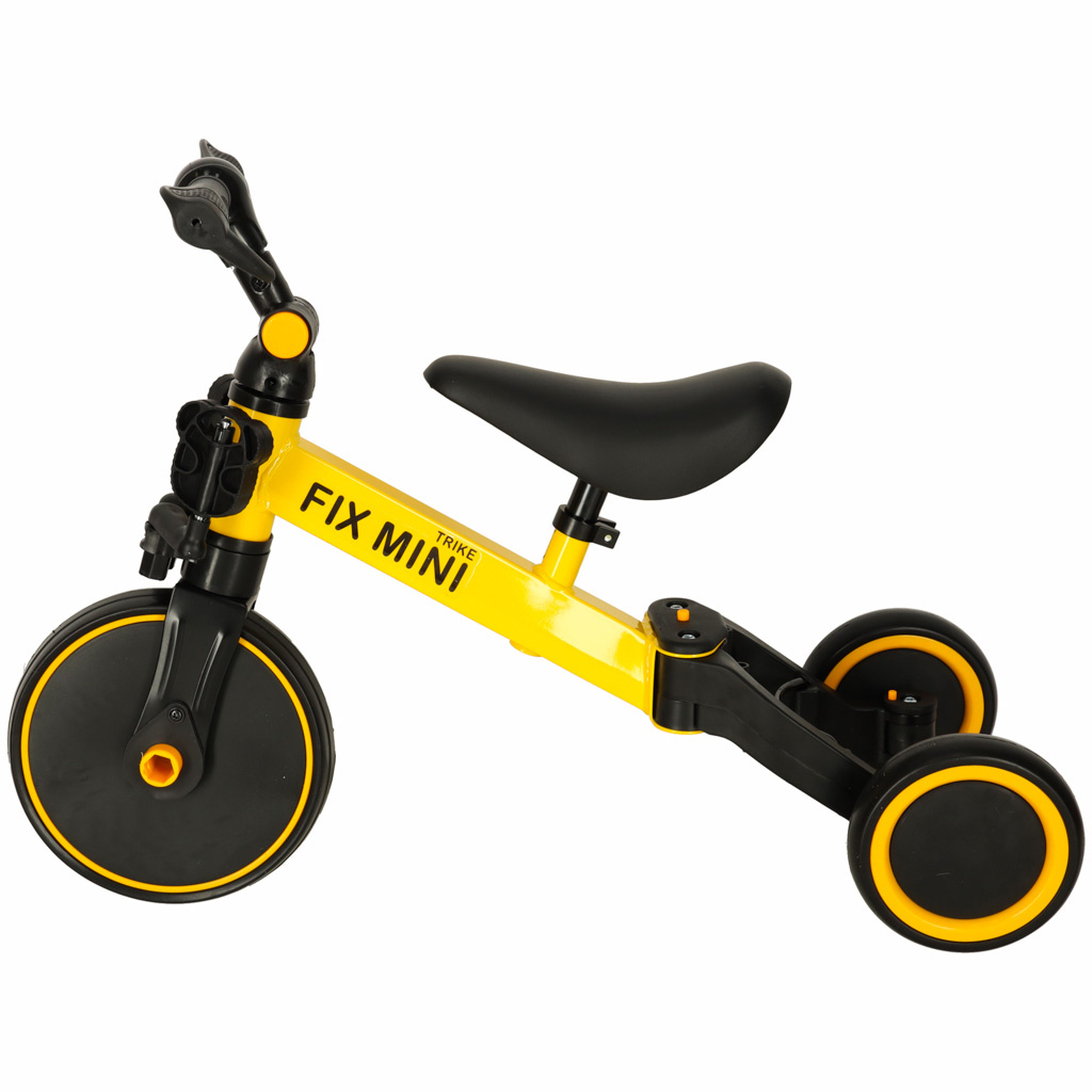 Rowerek-Trike-Fix-Mini-biegowy-trojkolowy-3w1-z-pedalami-zolty-167047 Trike Fix Mini krosinis triratukas 3in1 su pedalais geltonas