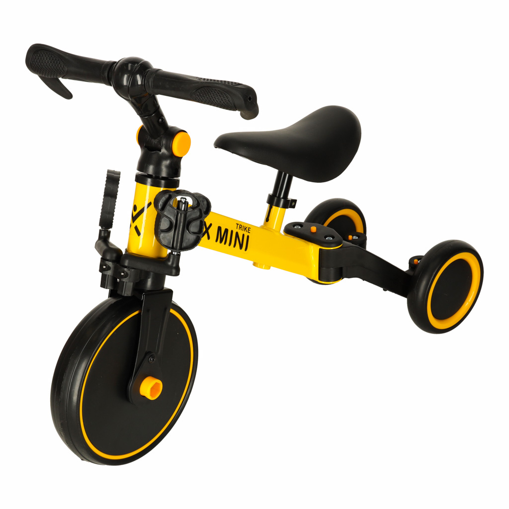 Rowerek-Trike-Fix-Mini-biegowy-trojkolowy-3w1-z-pedalami-zolty-167048 Trike Fix Mini krosinis triratukas 3in1 su pedalais geltonas