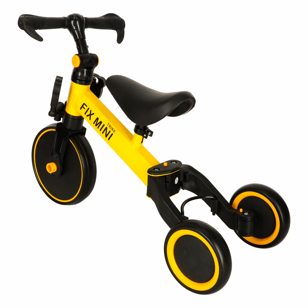 Rowerek-Trike-Fix-Mini-biegowy-trojkolowy-3w1-z-pedalami-zolty-167049 Trike Fix Mini krosinis triratukas 3in1 su pedalais geltonas
