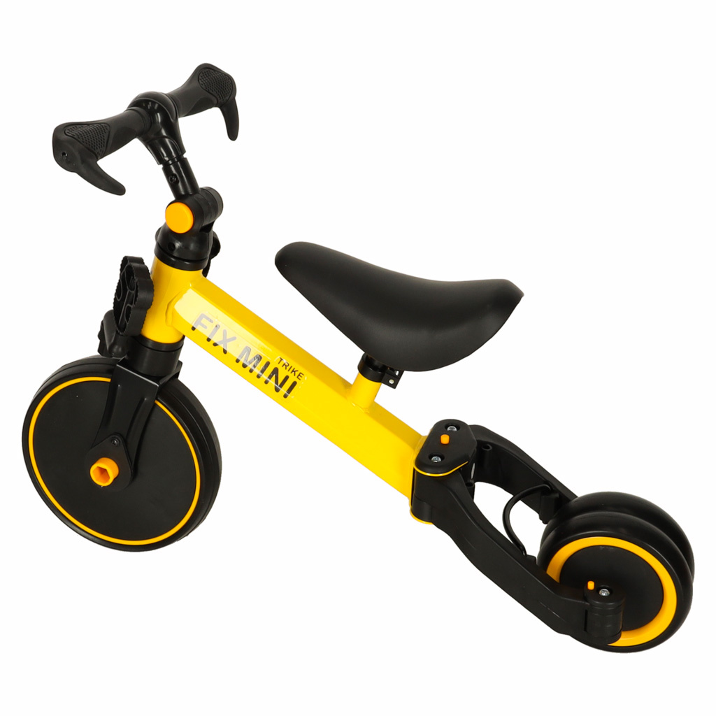 Rowerek-Trike-Fix-Mini-biegowy-trojkolowy-3w1-z-pedalami-zolty-167050 Trike Fix Mini krosinis triratukas 3in1 su pedalais geltonas