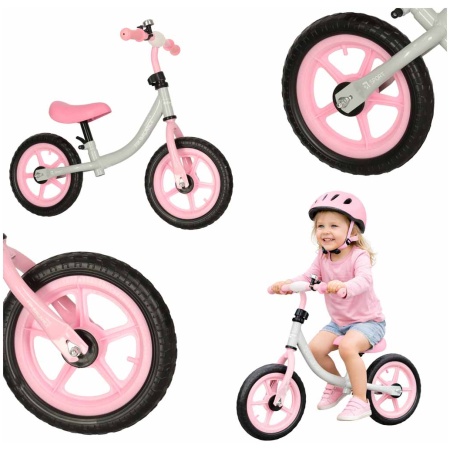 Rowerek-biegowy-Trike-Fix-Balance-rower-ultra-lekki-rozowy-183777 Trike Fix Balance krosinis dviratis baltos ir rožinės spalvos